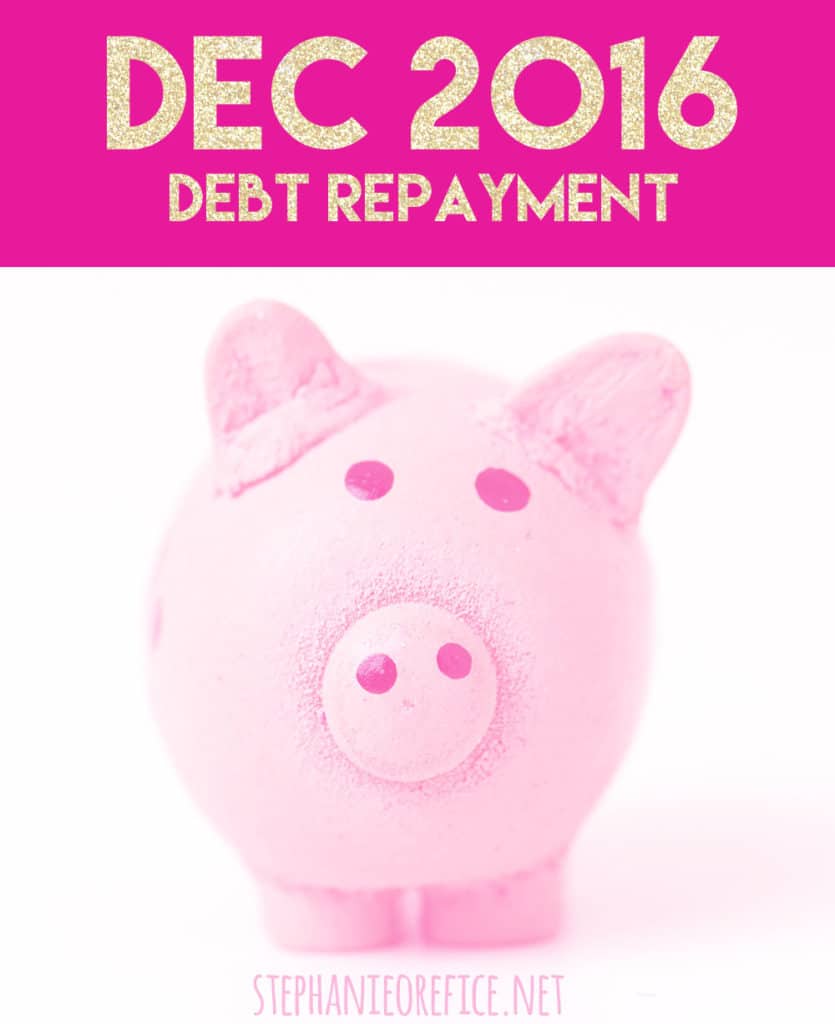 December Debt Repayment Recap // stephanieorefice.net