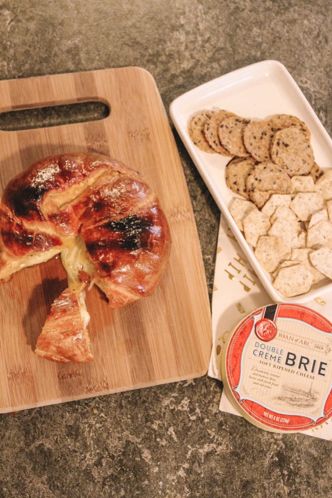 3 ingredient brie filled croissant roll
