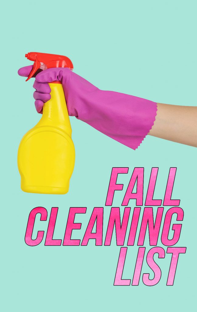 fall cleaning list